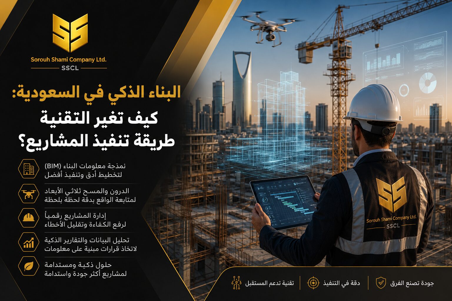البناء الذكي في السعودية ودوره في تطوير المشاريع
