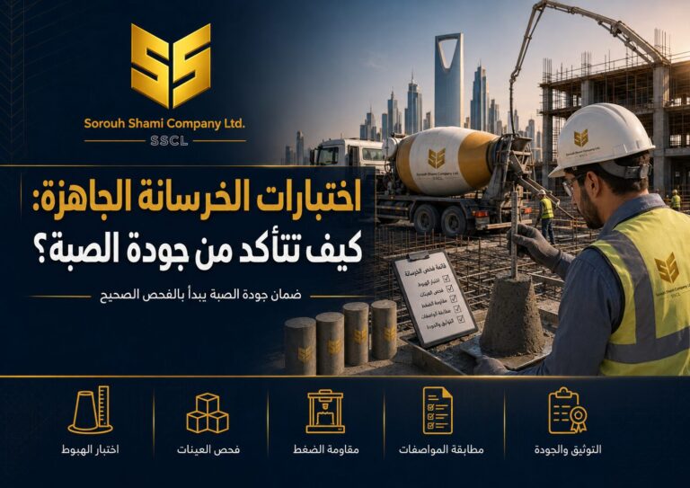 اختبارات الخرسانة الجاهزة لضمان جودة الصبة