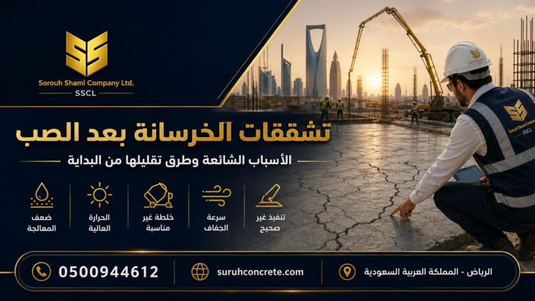 تشققات الخرسانة بعد الصب وأسبابها الشائعة