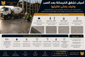 أسباب تشقق الخرسانة بعد الصب وطرق تقليل الشروخ