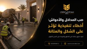 صب المداخل والأحواش بالخرسانة الجاهزة في الرياض