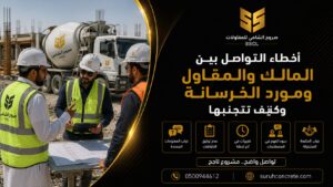 التواصل مع مورد الخرسانة بين المالك والمقاول في الرياض