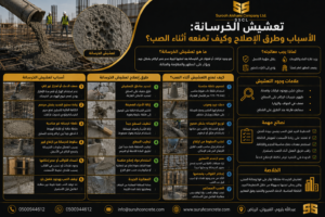 تعشيش الخرسانة وأسباب ظهوره وطرق الإصلاح والوقاية أثناء الصب