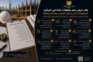 مخططات مشروع وعرض سعر مقاولات عامة في الرياض