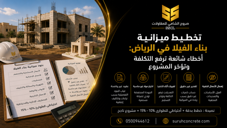 مخطط ميزانية وموقع بناء فيلا في الرياض