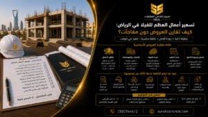 مخططات وهيكل خرساني لفيلا في الرياض لتوضيح تسعير أعمال العظم